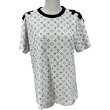 ルイ・ヴィトン LOUIS VUITTON モノグラム総柄プリントTシャツ FKTS23 ブラック コットン レディース 半袖Ｔシャツ