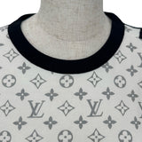 ルイ・ヴィトン LOUIS VUITTON モノグラム総柄プリントTシャツ FKTS23 ブラック コットン レディース 半袖Ｔシャツ