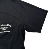 クリスチャン・ディオール Christian Dior アトリエ刺繍半袖Tシャツ 293J645A0677 ブラック コットン メンズ 半袖Ｔシャツ