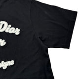 クリスチャン・ディオール Christian Dior アトリエ刺繍半袖Tシャツ 293J645A0677 ブラック コットン メンズ 半袖Ｔシャツ