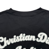 クリスチャン・ディオール Christian Dior アトリエ刺繍半袖Tシャツ 293J645A0677 ブラック コットン メンズ 半袖Ｔシャツ