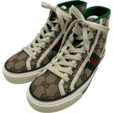 グッチ GUCCI TENNIS1977 GGキャンバス ハイカットスニーカー ベージュ キャンバス レディース スニーカー