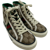 グッチ GUCCI TENNIS1977 GGキャンバス ハイカットスニーカー ベージュ キャンバス レディース スニーカー