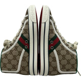 グッチ GUCCI TENNIS1977 GGキャンバス ハイカットスニーカー ベージュ キャンバス レディース スニーカー