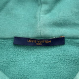 ルイ・ヴィトン LOUIS VUITTON シグネチャーロゴ プルオーバーパーカー HLY33W グリーン コットン メンズ パーカー