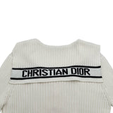 クリスチャン・ディオール Christian Dior ディオリビエラ セーラーカラーニットセーター 444S64AM789 ホワイト コットン レディース セーター