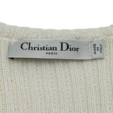 クリスチャン・ディオール Christian Dior ディオリビエラ セーラーカラーニットセーター 444S64AM789 ホワイト コットン レディース セーター