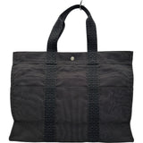 エルメス HERMES エールライントートGM グレー ナイロンキャンバス レディース トートバッグ