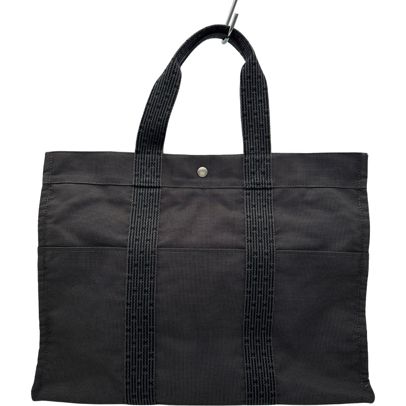 エルメス HERMES エールライントートGM グレー ナイロンキャンバス