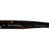 バレンシアガ BALENCIAGA BBロゴスクエアサングラス BB0135SA ブラウン ゴールド金具 プラスチック レディース サングラス