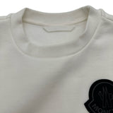 モンクレール MONCLER ロゴパッチ スウェットシャツ ホワイト コットン メンズ スウェット