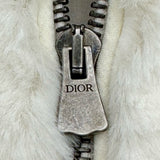 クリスチャン・ディオール Christian Dior カナージュジップアップファーベスト 3SBM13PUFC13 ホワイト ポリエステル レディース ベスト