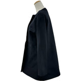 クリスチャン・ディオール Christian Dior ノーカラーリボンウールコート 4SBM11C0AC ブラック ウール レディース その他アウター