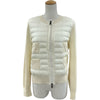モンクレール MONCLER ダウン切替ジップアップカーディガン アイボリー ナイロン レディース カーディガン