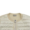 モンクレール MONCLER ダウン切替ジップアップカーディガン アイボリー ナイロン レディース カーディガン