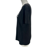 クリスチャン・ディオール Christian Dior JADIOR8 プリント半袖Tシャツ 843T03TC428 ブラック コットン レディース 半袖Ｔシャツ