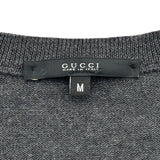 グッチ GUCCI シェリーラインVネックウールニットセーター 296072 グレー ウール メンズ セーター