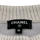 シャネル CHANEL ココマークカシミヤニットカーディガン P70776 グレー カシミヤ レディース カーディガン