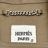 エルメス HERMES セリエボタンジップアップレザーコート ベージュ レザー レディース その他アウター