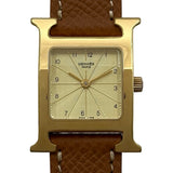 エルメス HERMES Hウォッチ HH1.201 ゴールド 750GP/ステンレススチール クオーツ レディース 腕時計