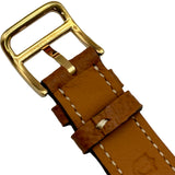 エルメス HERMES Hウォッチ HH1.201 ホワイト ゴールドメッキ/ステンレススチール クオーツ レディース 腕時計
