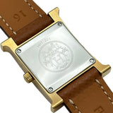 エルメス HERMES Hウォッチ HH1.201 ホワイト ゴールドメッキ/ステンレススチール クオーツ レディース 腕時計