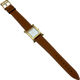 エルメス HERMES Hウォッチ HH1.201 ホワイト ゴールドメッキ/ステンレススチール クオーツ レディース 腕時計