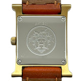 エルメス HERMES Hウォッチ HH1.201 オレンジ メッキ/ステンレススチール クオーツ レディース 腕時計