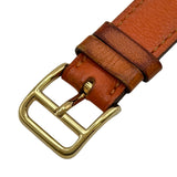 エルメス HERMES Hウォッチ HH1.201 オレンジ メッキ/ステンレススチール クオーツ レディース 腕時計