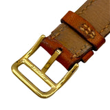 エルメス HERMES Hウォッチ HH1.201 オレンジ メッキ/ステンレススチール クオーツ レディース 腕時計
