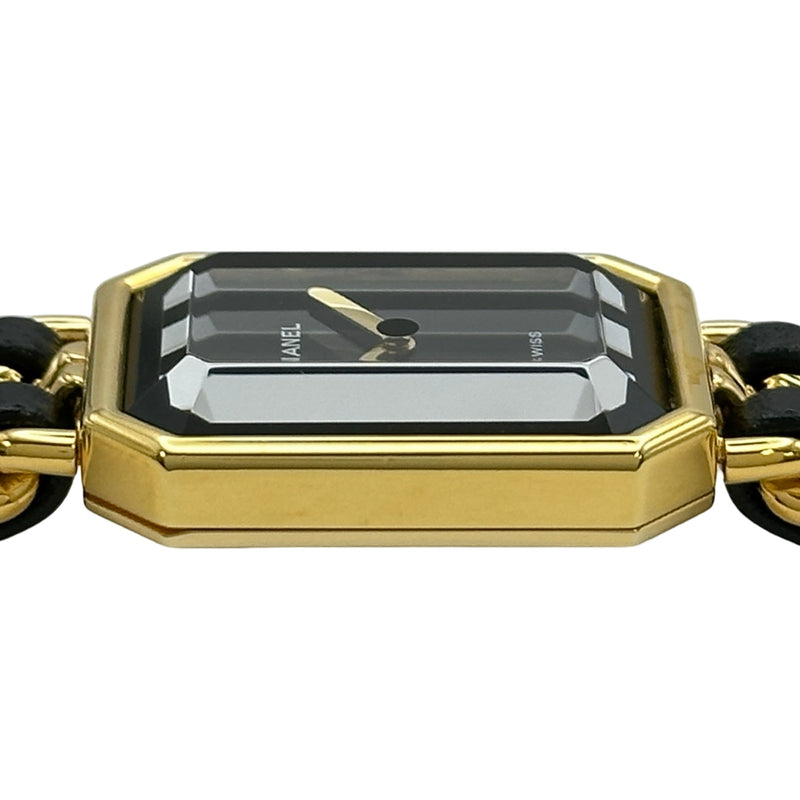 シャネル CHANEL プルミエール L H0001 ブラック メッキ クオーツ