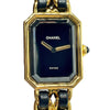 シャネル CHANEL プルミエール L H0001 ゴールド ブラック GP レディース 腕時計