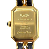 シャネル CHANEL プルミエール L H0001 ゴールド ブラック GP レディース 腕時計