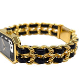 シャネル CHANEL プルミエール L H0001 ゴールド ブラック GP レディース 腕時計