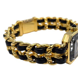 シャネル CHANEL プルミエール L H0001 ゴールド ブラック GP レディース 腕時計