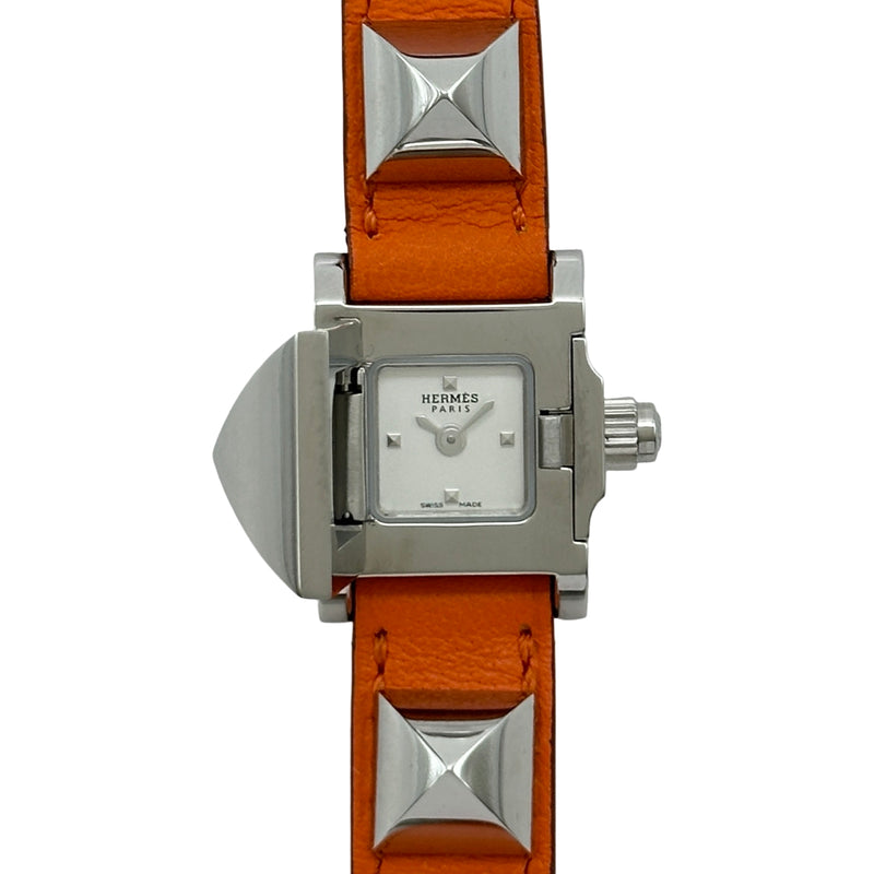 HERMES エルメス　純正尾錠 シルバー　12ｍｍ用 レディース　腕時計 エルメス HERMES ミニ メドール ME2.110 シルバー ステンレススチール