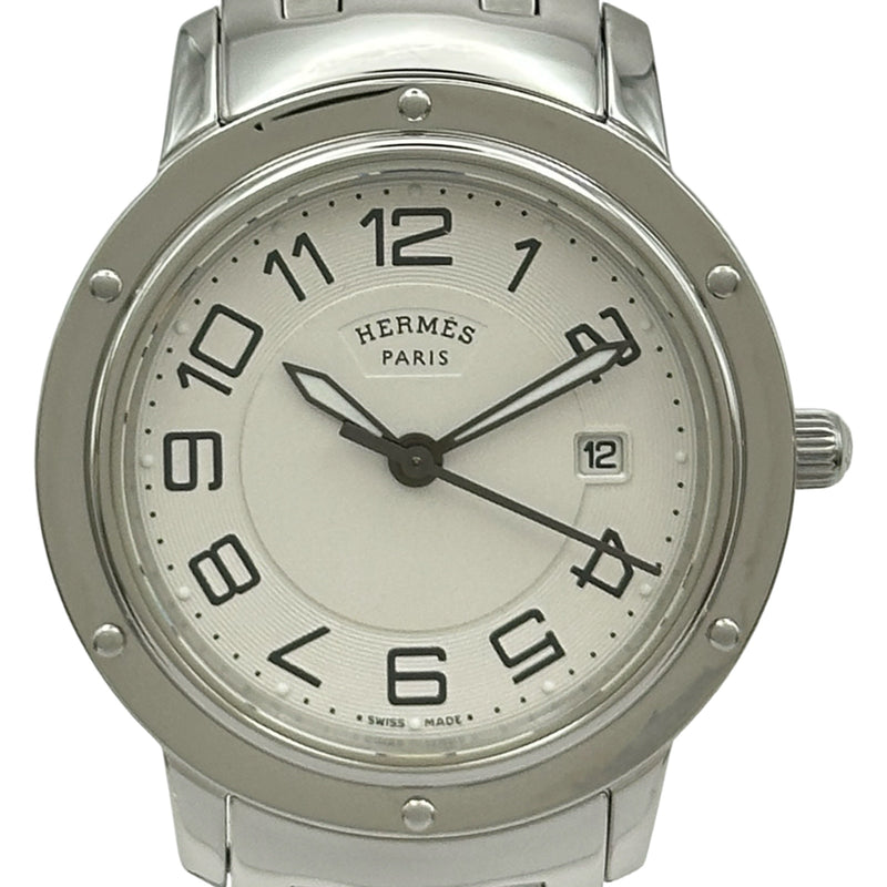 エルメス HERMES クリッパー CP1.310 ホワイト ステンレススチール