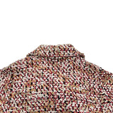 クリスチャン・ディオール Christian Dior ツイードロングコート 221M06A1000 レッド コットン レディース その他アウター