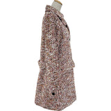 クリスチャン・ディオール Christian Dior ツイードロングコート 221M06A1000 レッド コットン レディース その他アウター