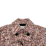 クリスチャン・ディオール Christian Dior ツイードロングコート 221M06A1000 レッド コットン レディース その他アウター