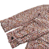 クリスチャン・ディオール Christian Dior ツイードロングコート 221M06A1000 レッド コットン レディース その他アウター