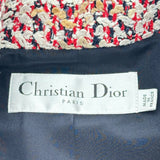 クリスチャン・ディオール Christian Dior ツイードロングコート 221M06A1000 レッド コットン レディース その他アウター