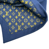 ルイ・ヴィトン LOUIS VUITTON 裏地モノグラムジップアップフーデッドコート FGC010 ネイビー ウール レディース その他アウター