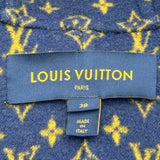 ルイ・ヴィトン LOUIS VUITTON 裏地モノグラムジップアップフーデッドコート FGC010 ネイビー ウール レディース その他アウター