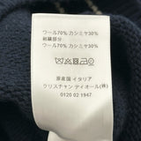 クリスチャン・ディオール Christian Dior ロゴショートスリーブニットセーター 224S09AM308 ネイビー ウール レディース セーター