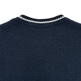 クリスチャン・ディオール Christian Dior ロゴショートスリーブニットセーター 224S09AM308 ネイビー ウール レディース セーター