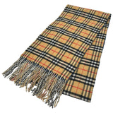 バーバリーロンドン BURBERRY LONDON マフラー ノバチェック ベージュ/ブルー カシミヤ メンズ マフラー