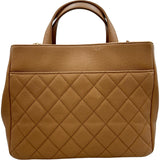 シャネル CHANEL アフィニティスモールショルダー A93750 24番台 ベージュ ゴールド金具 キャビアスキン レディース ショルダーバッグ
