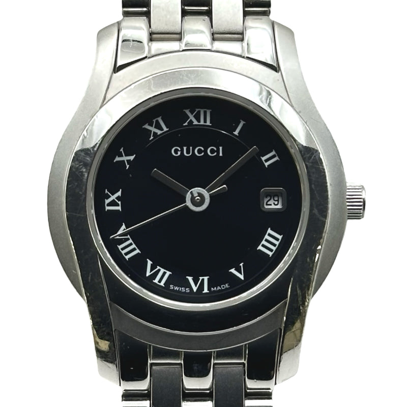 稼働 GUCCI 腕時計 5500L レディース ステンレス ブラック 3087 グッチ GUCCI Gクラス 5500L ブラック ステンレススチール クオーツ