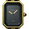 シャネル CHANEL プルミエール L H0001 ブラック ゴールドプレーテッド クオーツ レディース 腕時計